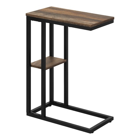 Monarch Specialties End Table, 18.25 W, 25.25 H, Particle Board, Metal, Brown I 3673